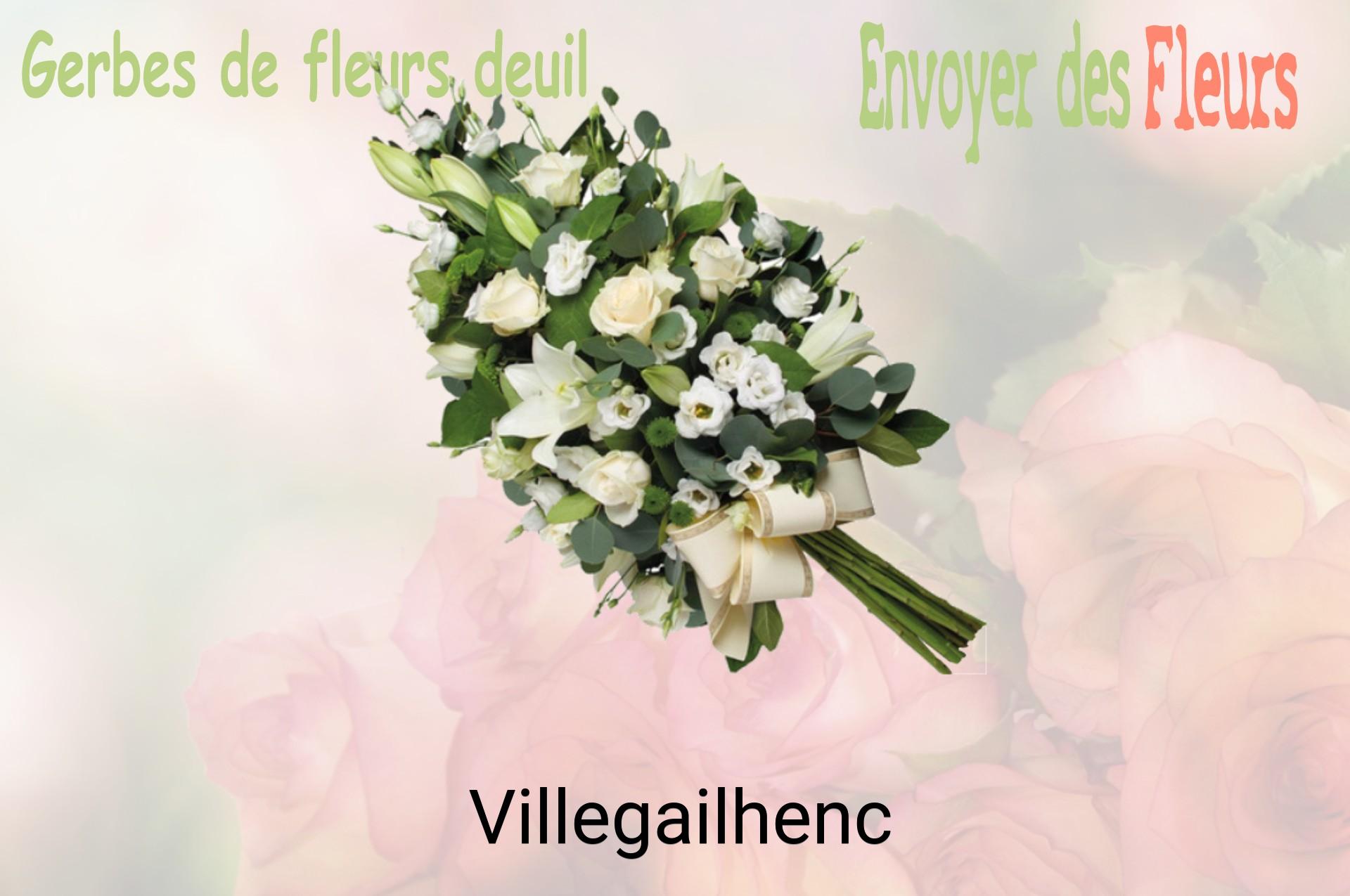 Gerbe de fleurs de deuil livrée à Villegailhenc
